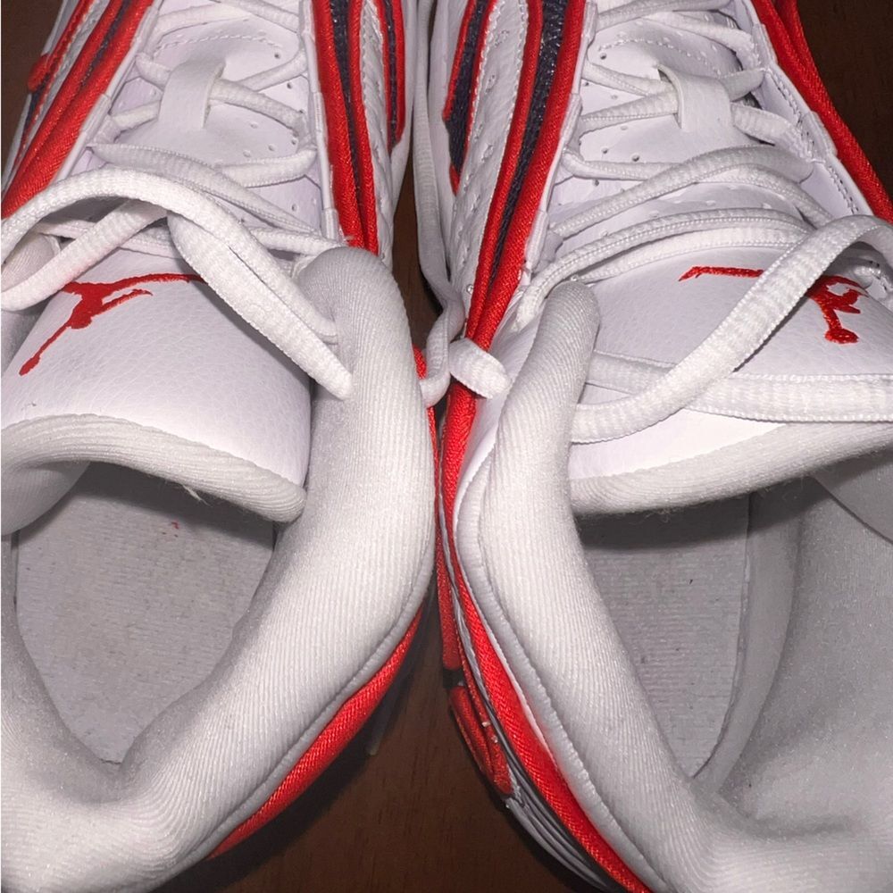 Air Jordan OG USA Red White Blue Leather Mid Top Sneakers Womens 8 Retro Nike 39 - Picture 8 of 8